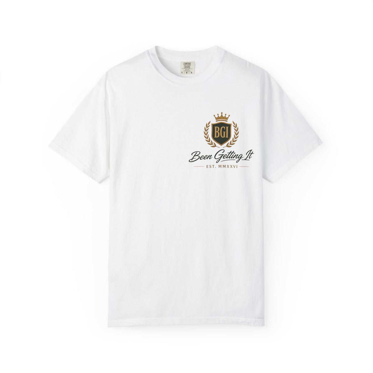 BGI Crest Tee — Garment-Dyed